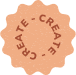 An fun icon saying create